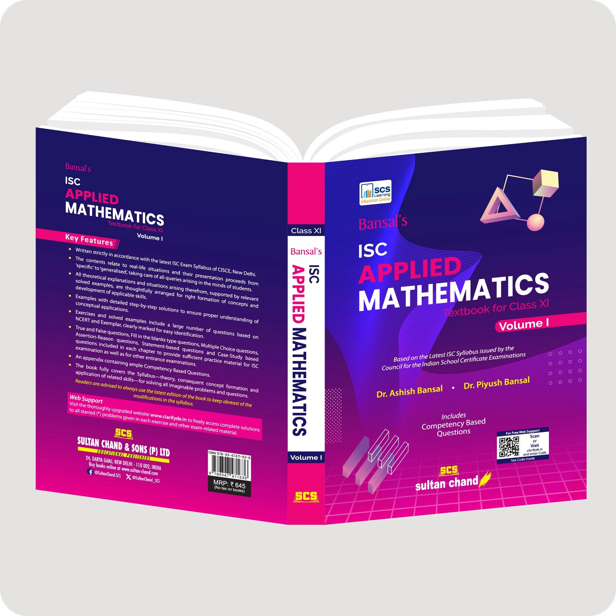 Bansal's Applied Mathematics Textbook for ISC Class 11 - Vol. 1(2026-27 Session) - Image 3