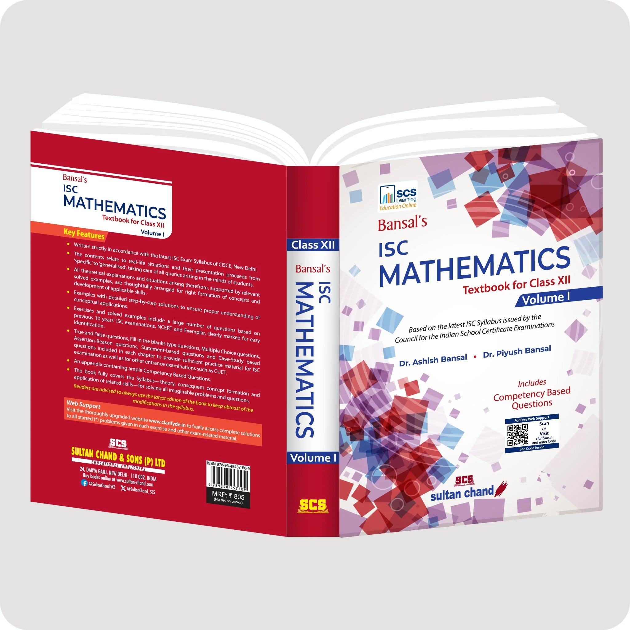 Bansal's ISC Mathematics Textbook for Class 12 - Vol. 1 (2026-27 Session) - Image 3