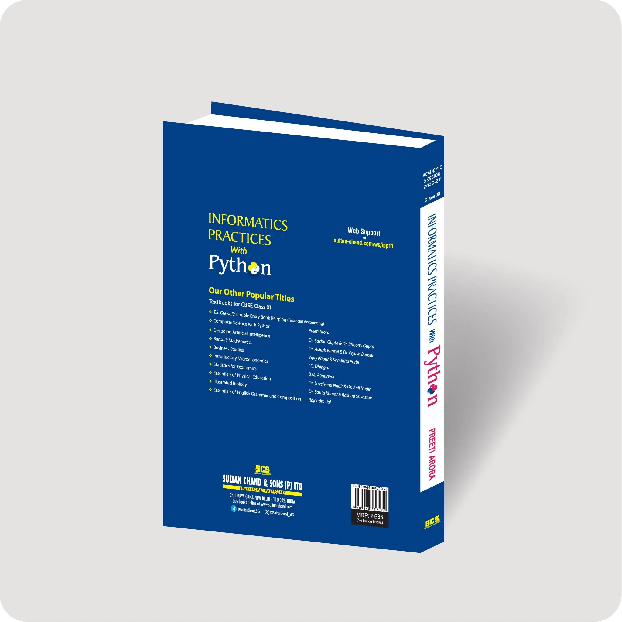 IP with Python Textbook for CBSE Class 11 (2026–27 Session): Preeti Arora - Image 2