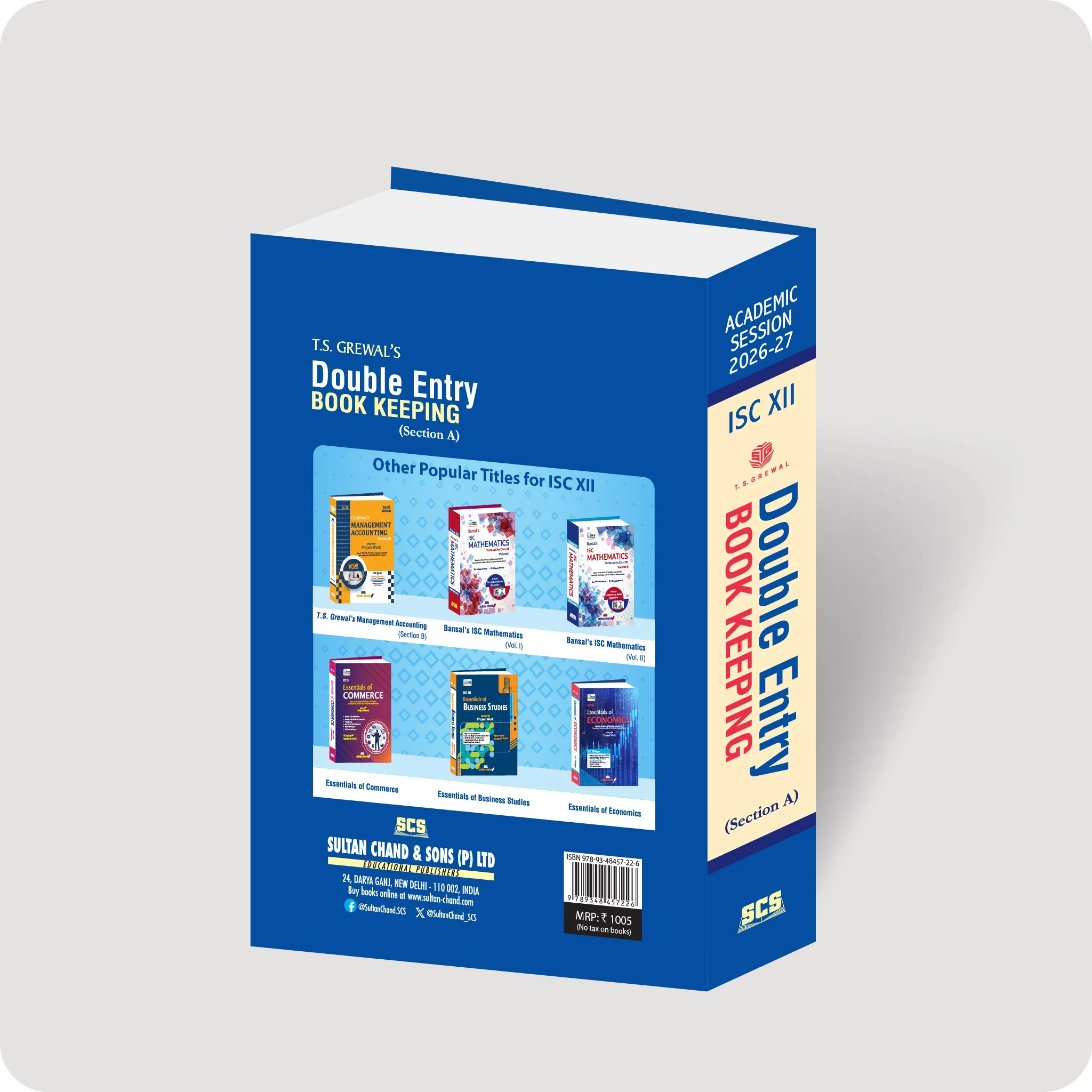 T.S. Grewal's Double Entry Book Keeping (Section A) - Textbook for ISC Class 12 (2026-27 Session) - Image 2