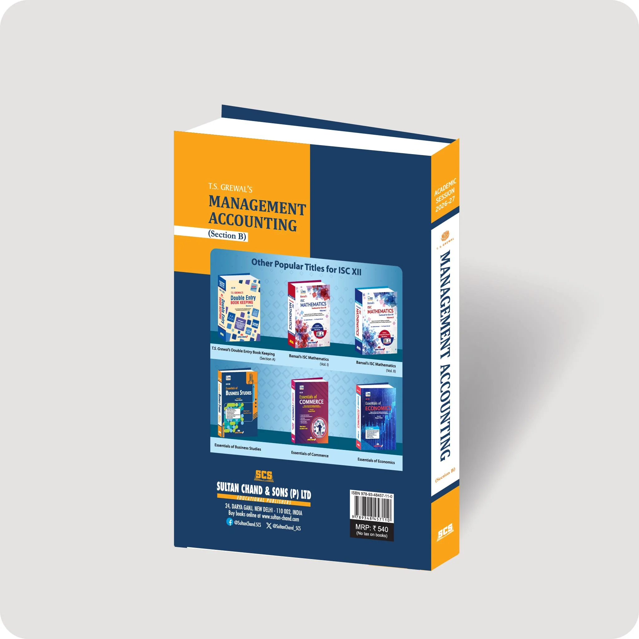 T.S. Grewal's Management Accounting (Section B) - Textbook for ISC Class 12 (2026-27 Session) - Image 2