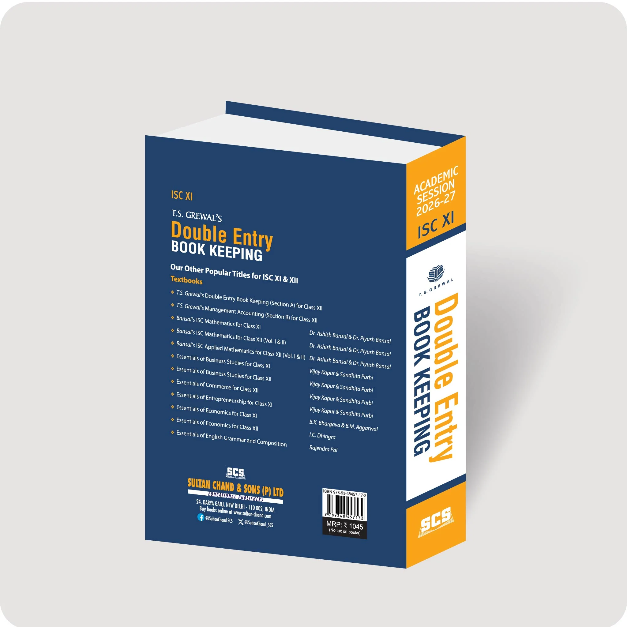 T.S. Grewal's ISC Double Entry Book Keeping: Textbook for Class 11 (2026-27 Session) - Image 2