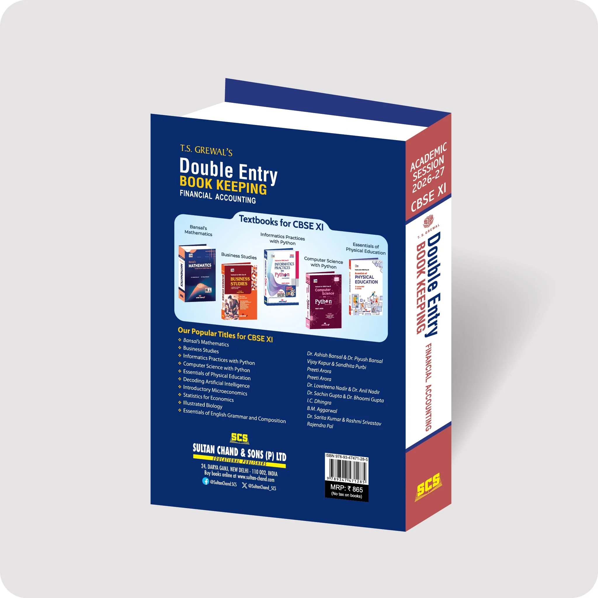 T.S. Grewal's Double Entry Book Keeping - Financial Accounting: Textbook for CBSE Class 11 (2026 - 27 Session) - Image 2